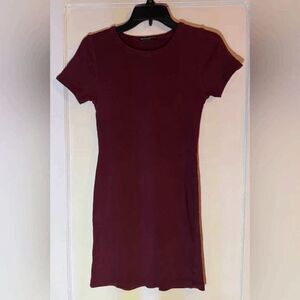 Brandy Melville Maroon Short Sleeve dress
